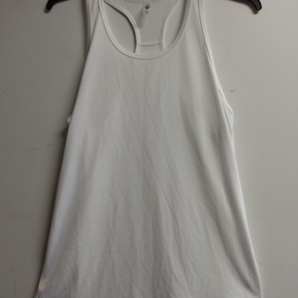 Women's white athletic tank